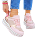 Buty Sportowe Na Platformie Sneakersy Prinss Pink