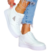Białe Sneakersy Buty Sportowe Na Platformie Venus