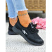 Czarne Elastyczne Adidasy Buty Sportowe Suprim