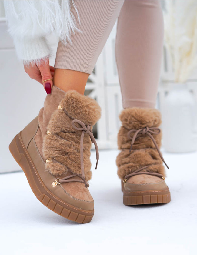 Buty Zimowe Śniegowce z Futerkiem Snow Camel