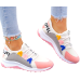 Białe Sneakersy Buty Sportowe Damskie Pink Peach