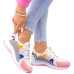 Białe Sneakersy Buty Sportowe Damskie Pink Peach