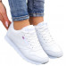Białe Klasyczne Buty Sportowe Damskie Ze Skóry Rebel
