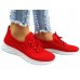 Damskie Trampki Buty Sportowe Czerwone Fit 